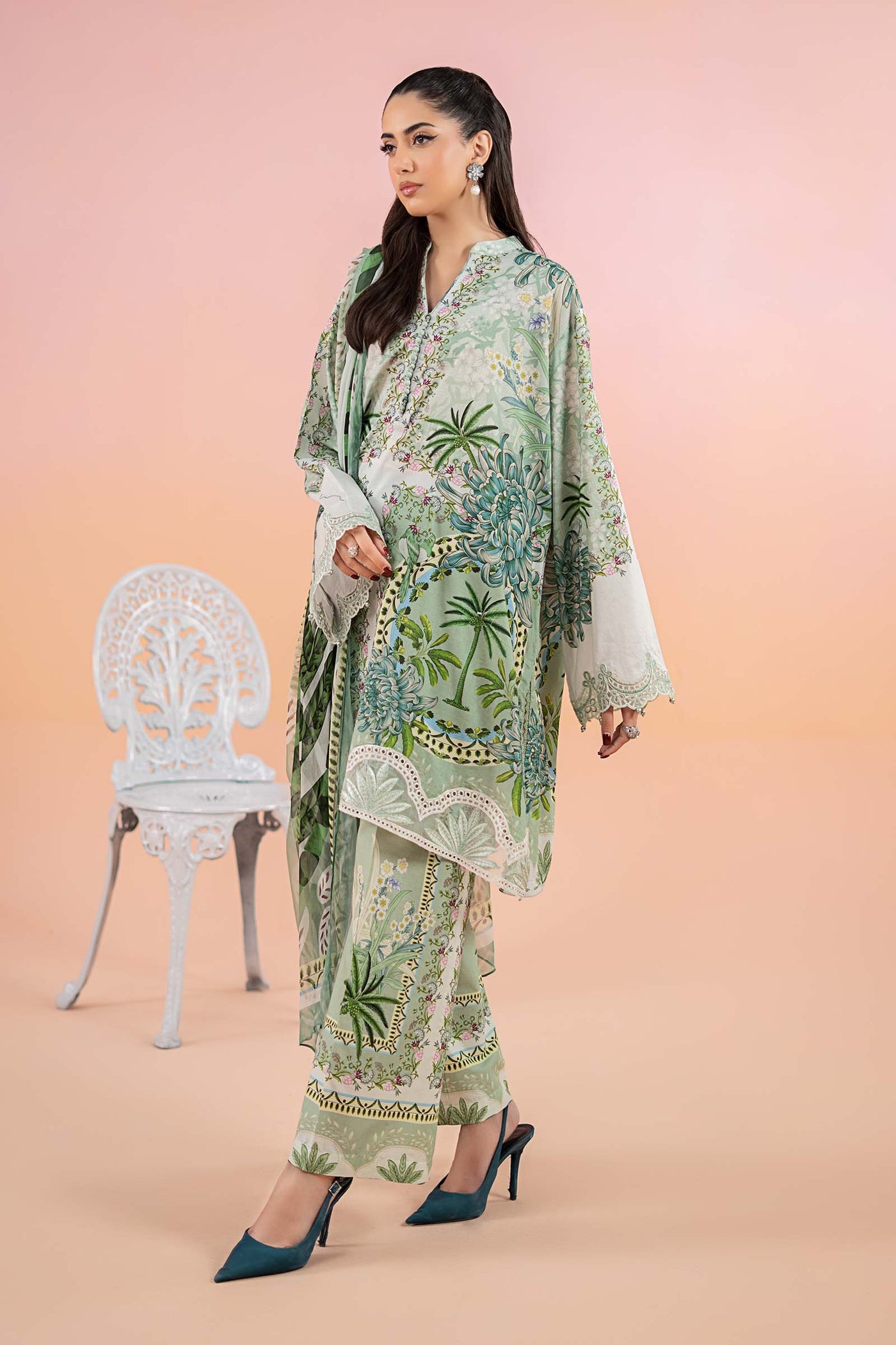 3 Piece Printed Lawn Suit | Mps-2514-A