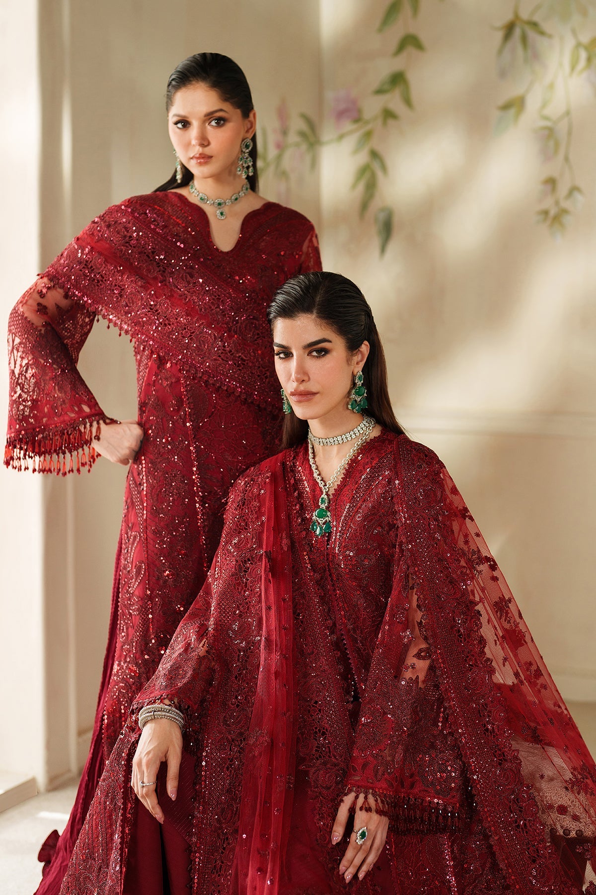 EMBROIDERED NET CH14-01 STITCHED