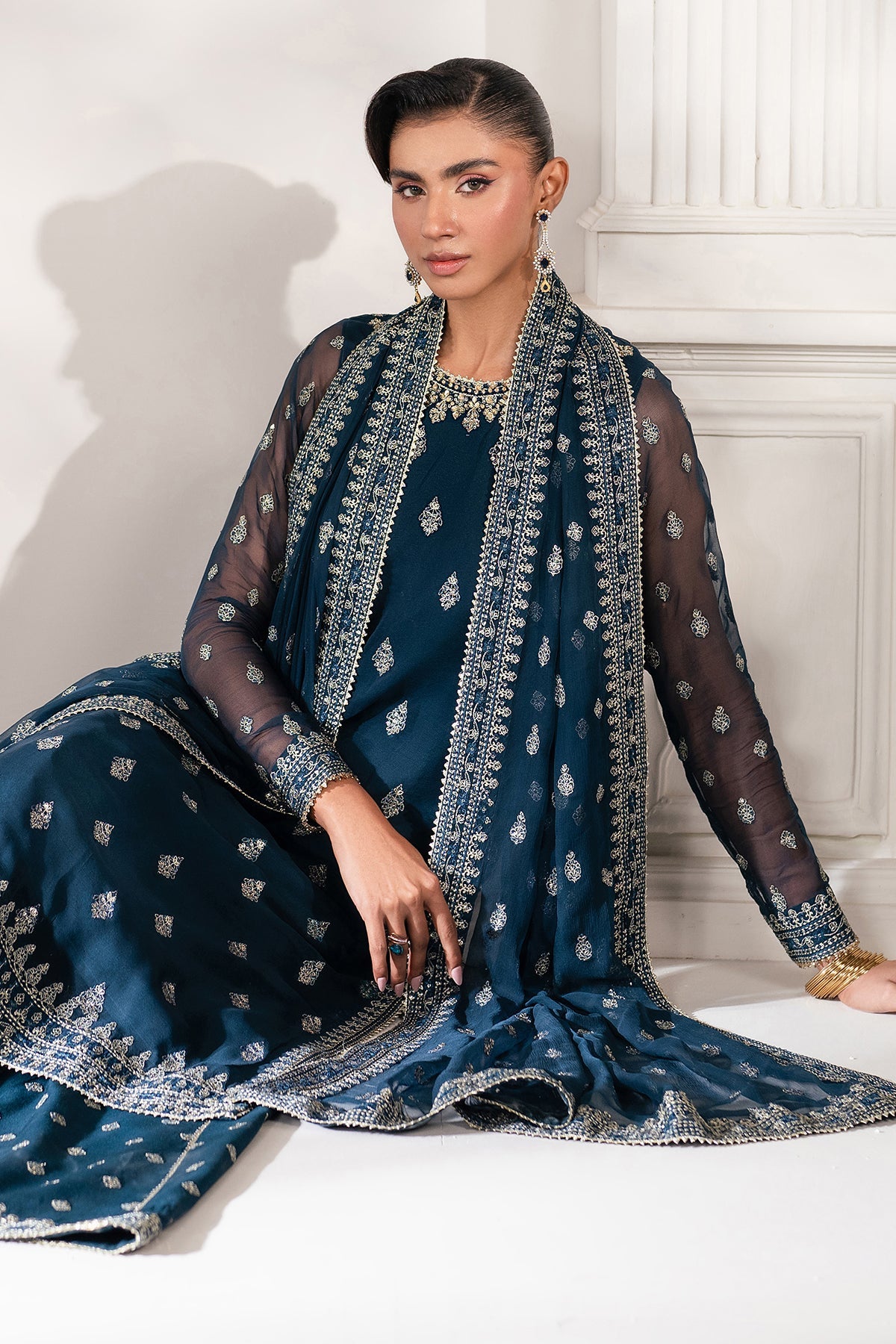 EMBROIDERED CHIFFON UF-4142