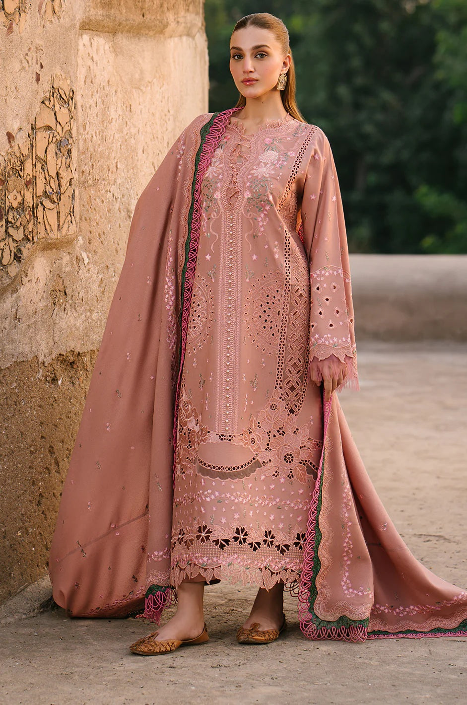 Bin Ilyas - Gulabi Baagh - Lawn Embroidered 3 Piece Collection 152 A