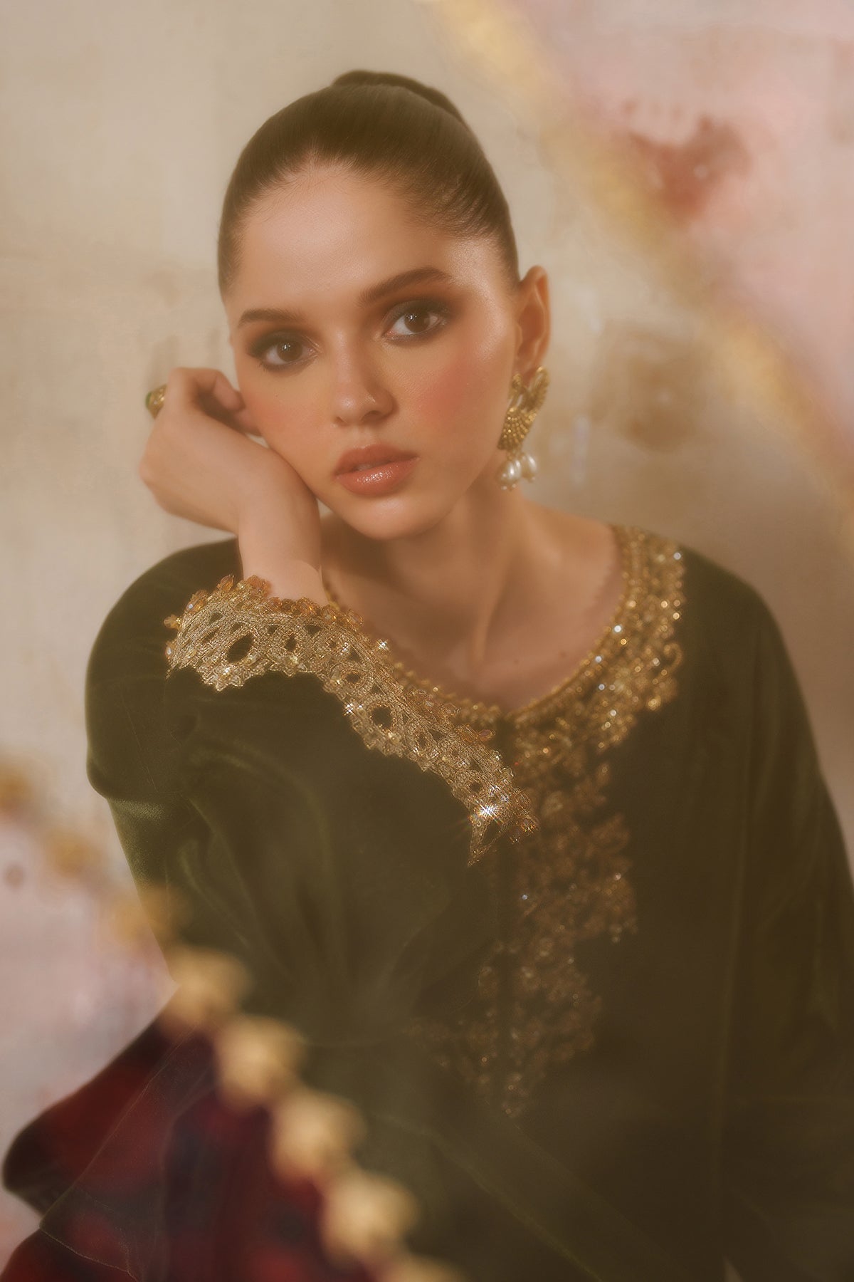 EMBROIDERED VELVET PR-1210