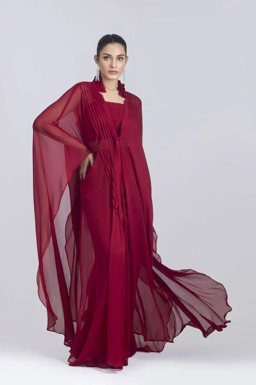 Abaya Shirt - Maroon