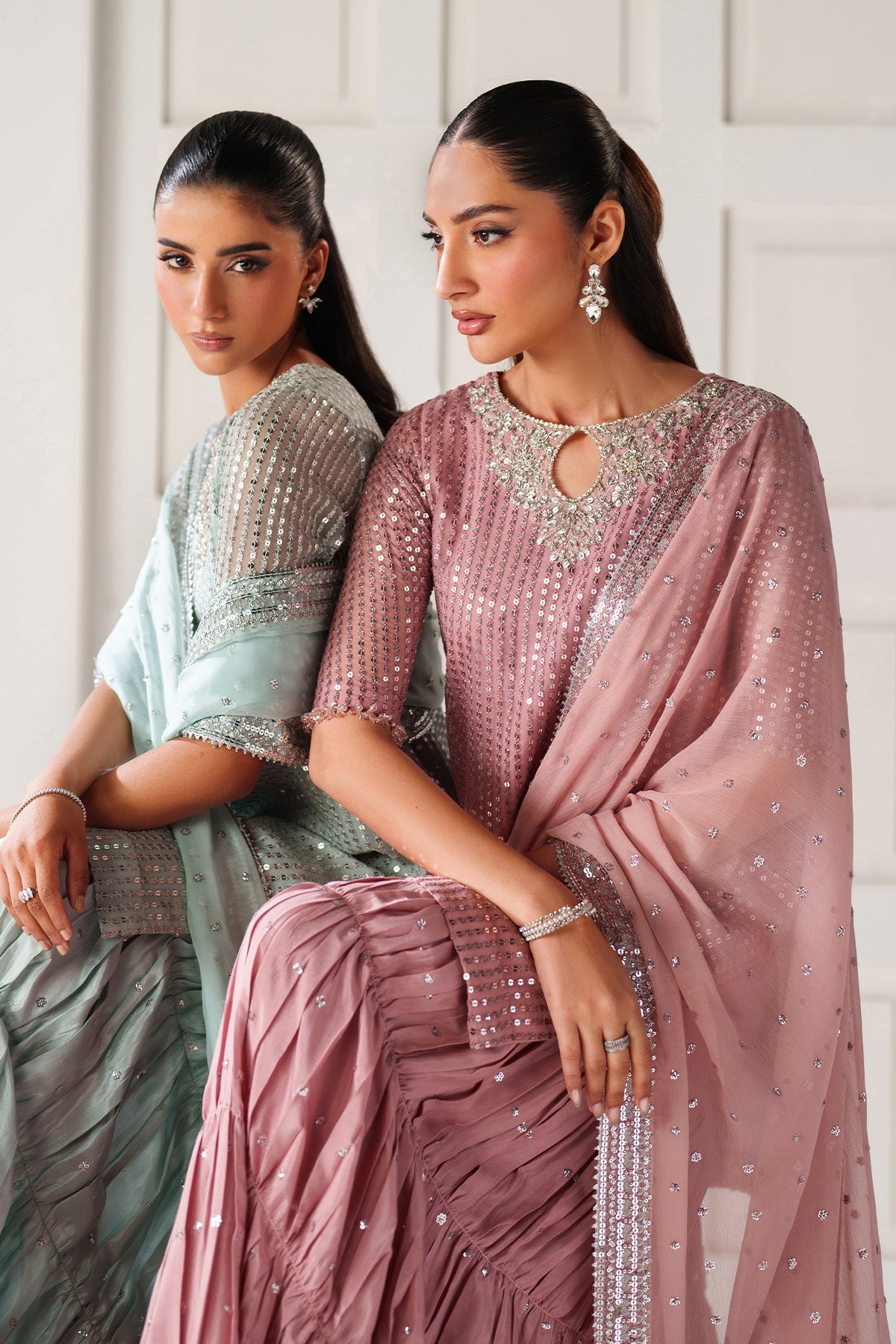 EMBROIDERED CHIFFON SF-4389