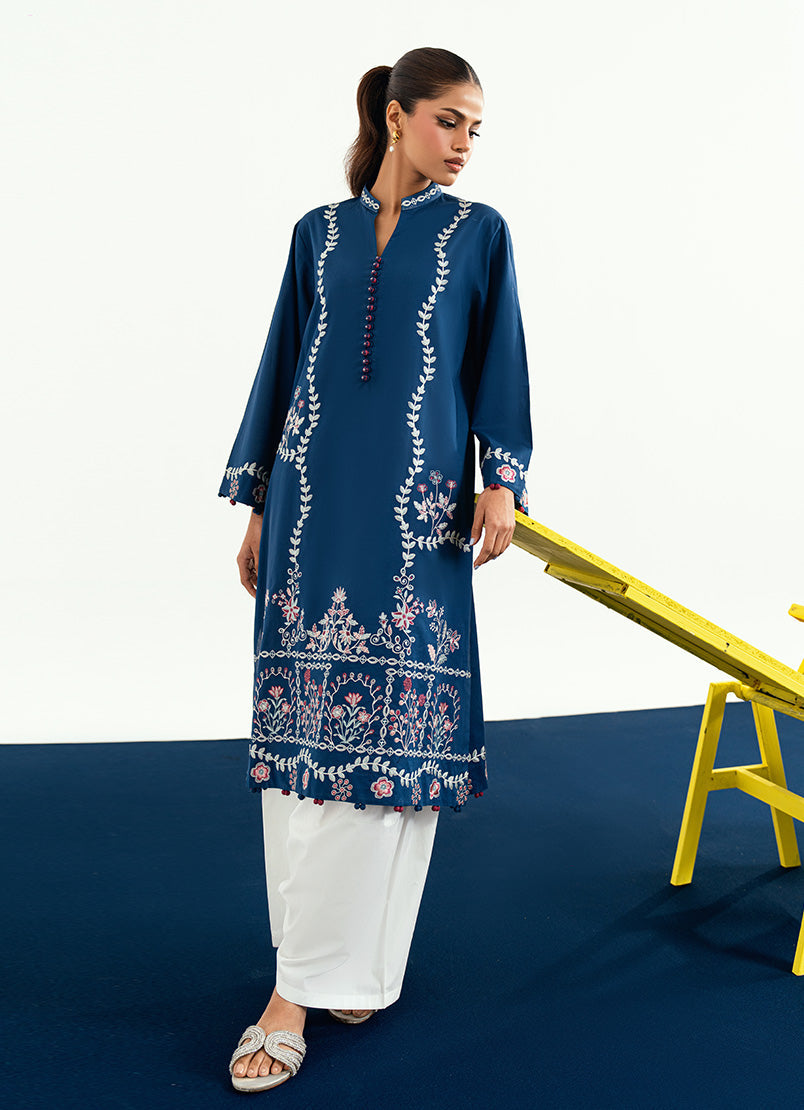 Embroidered Kurta 15456 401