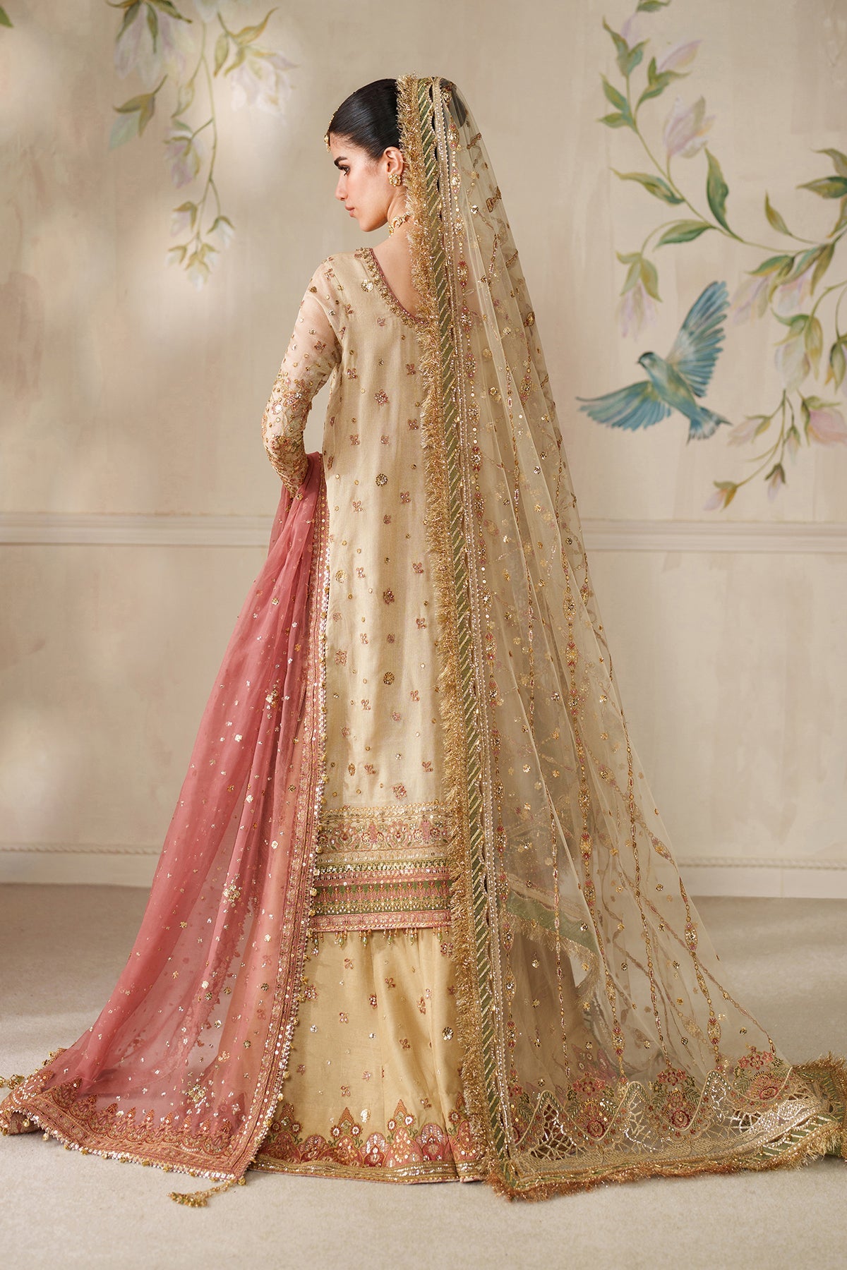 EMBROIDERED NET CH14-02 STITCHED