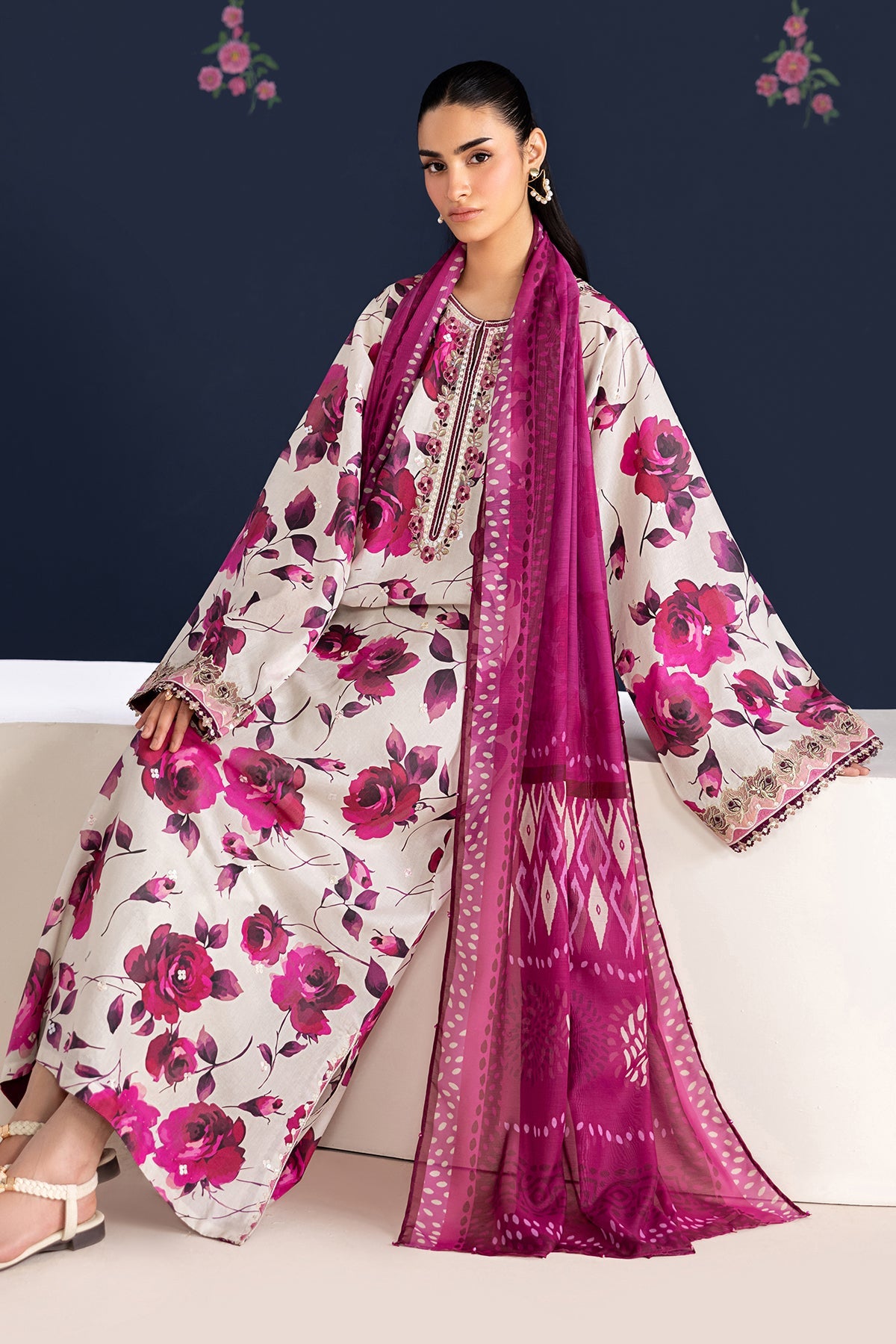 EMBROIDERED LAWN SF-4463