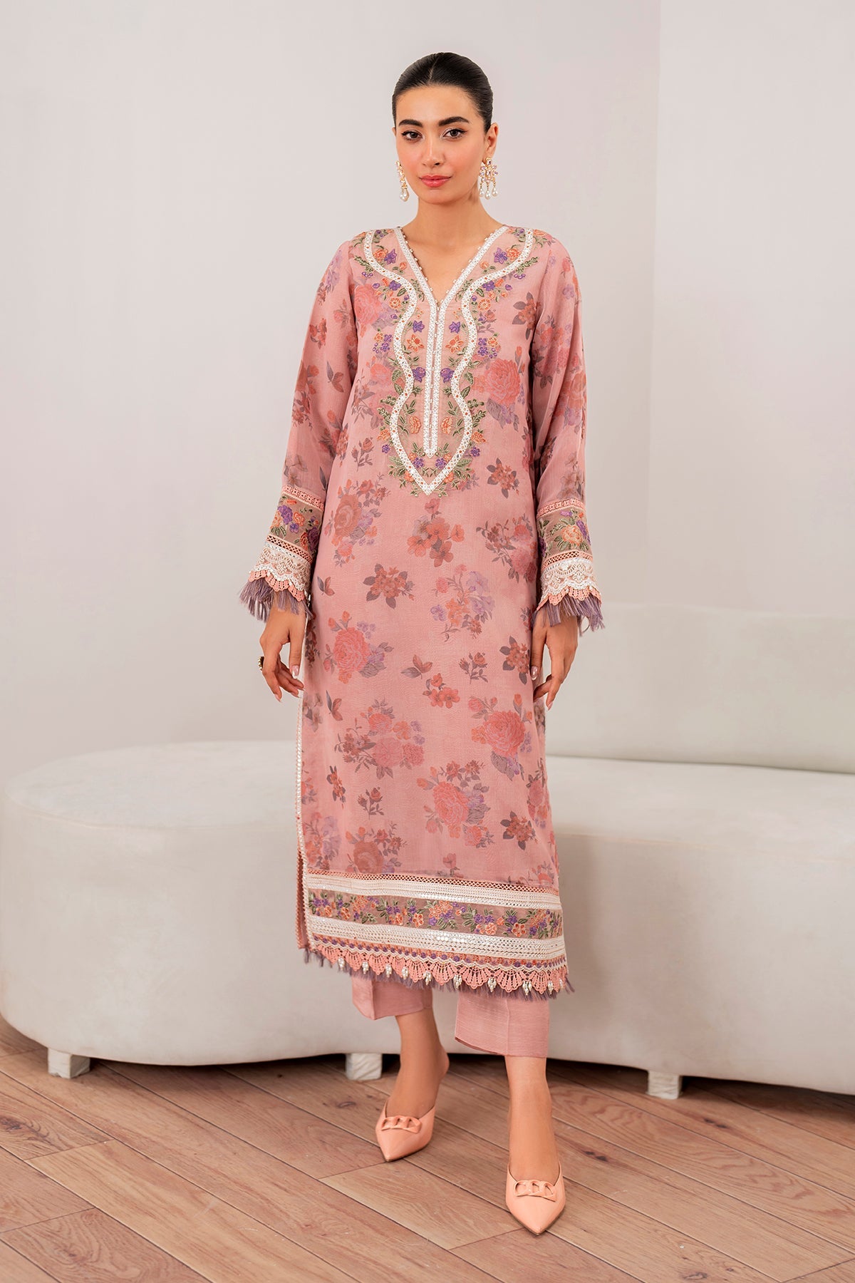 EMBROIDERED CHIFFON UF-705