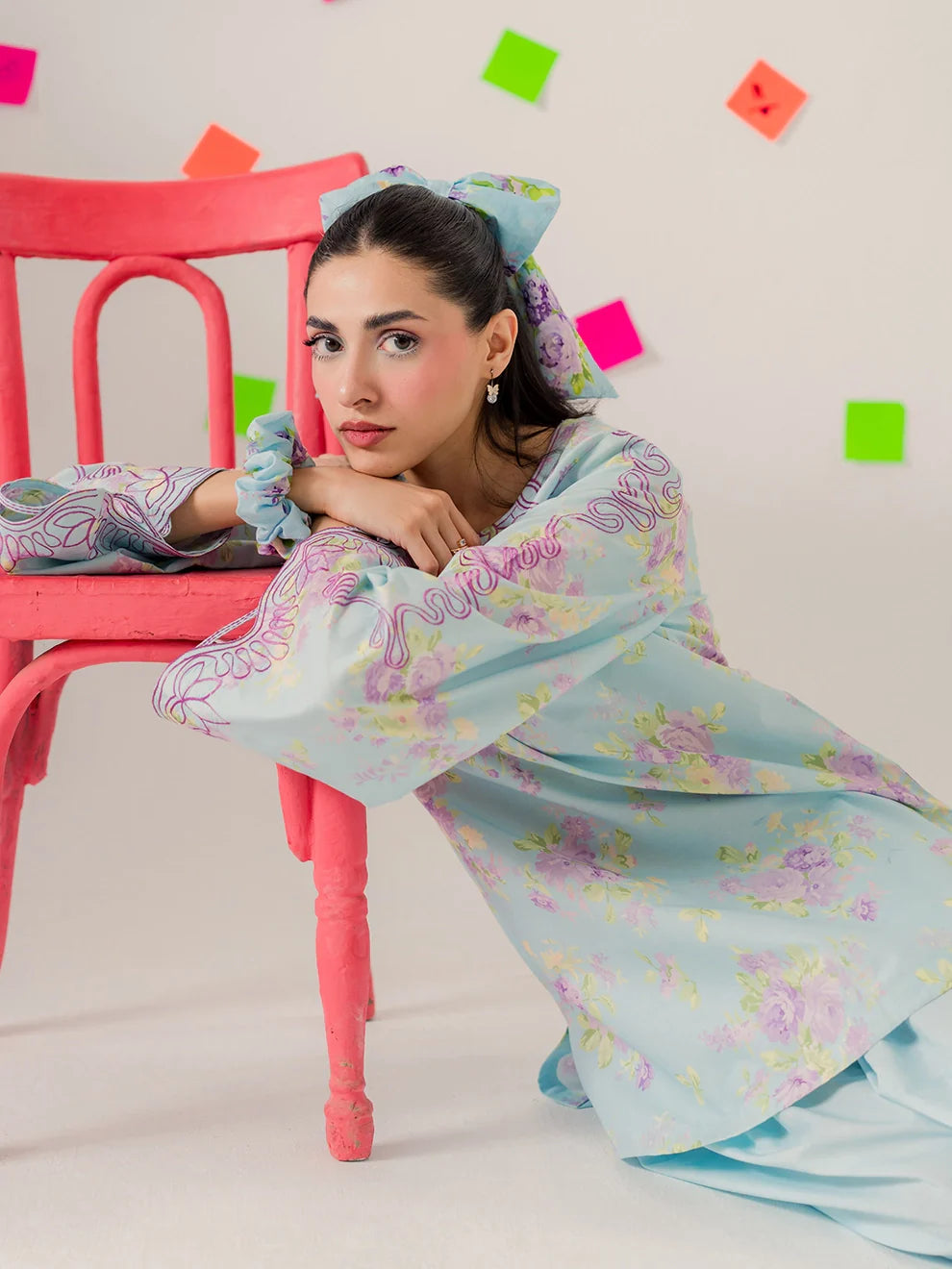 Ribbon - 3Pc Printkari Suit