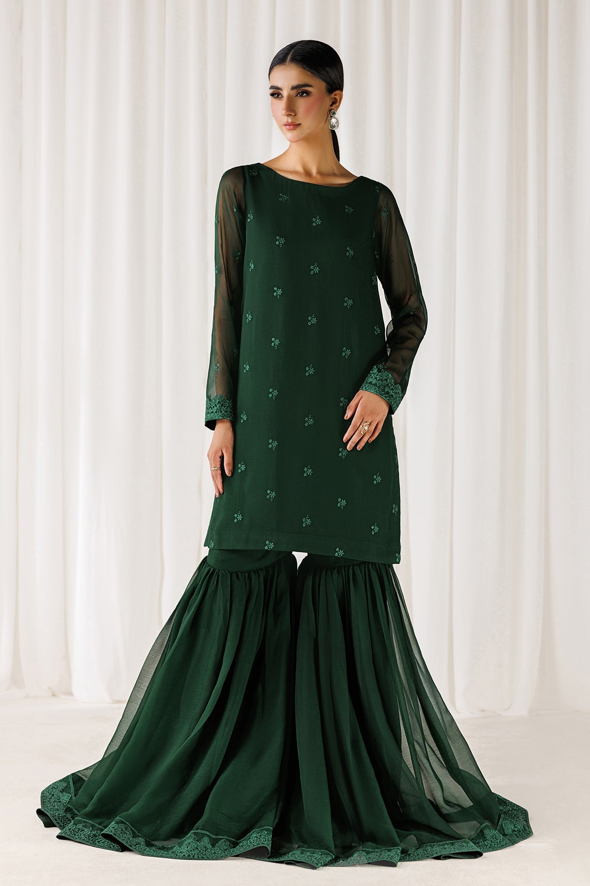 EMBROIDERED CHIFFON EN-1311