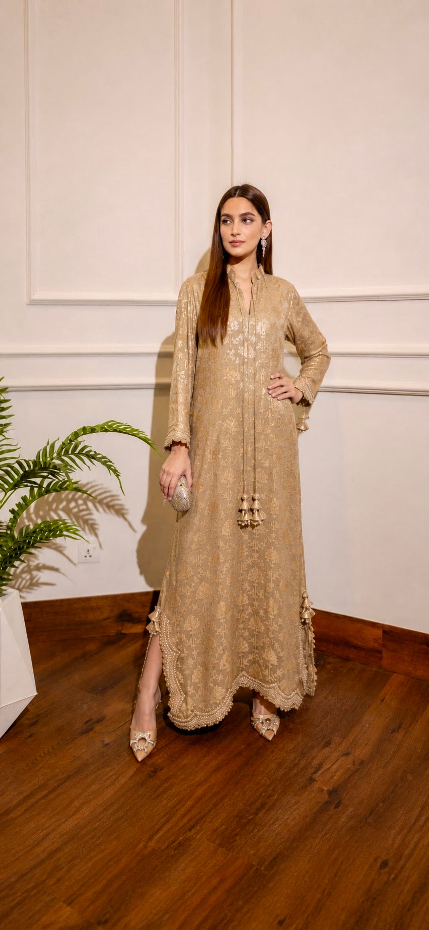 Euphoria Gold Kaftan by Alizay Saad