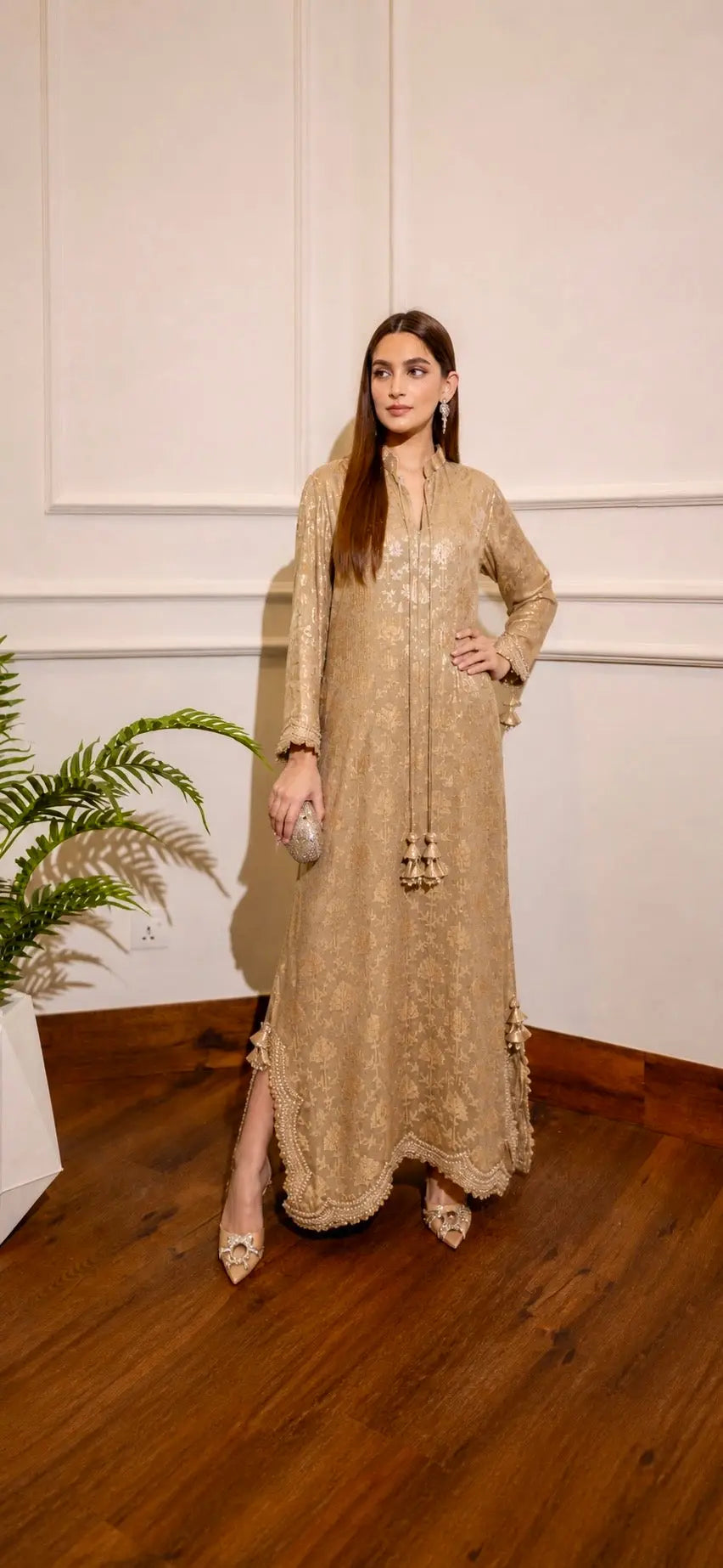 Euphoria Gold Kaftan by Alizay Saad