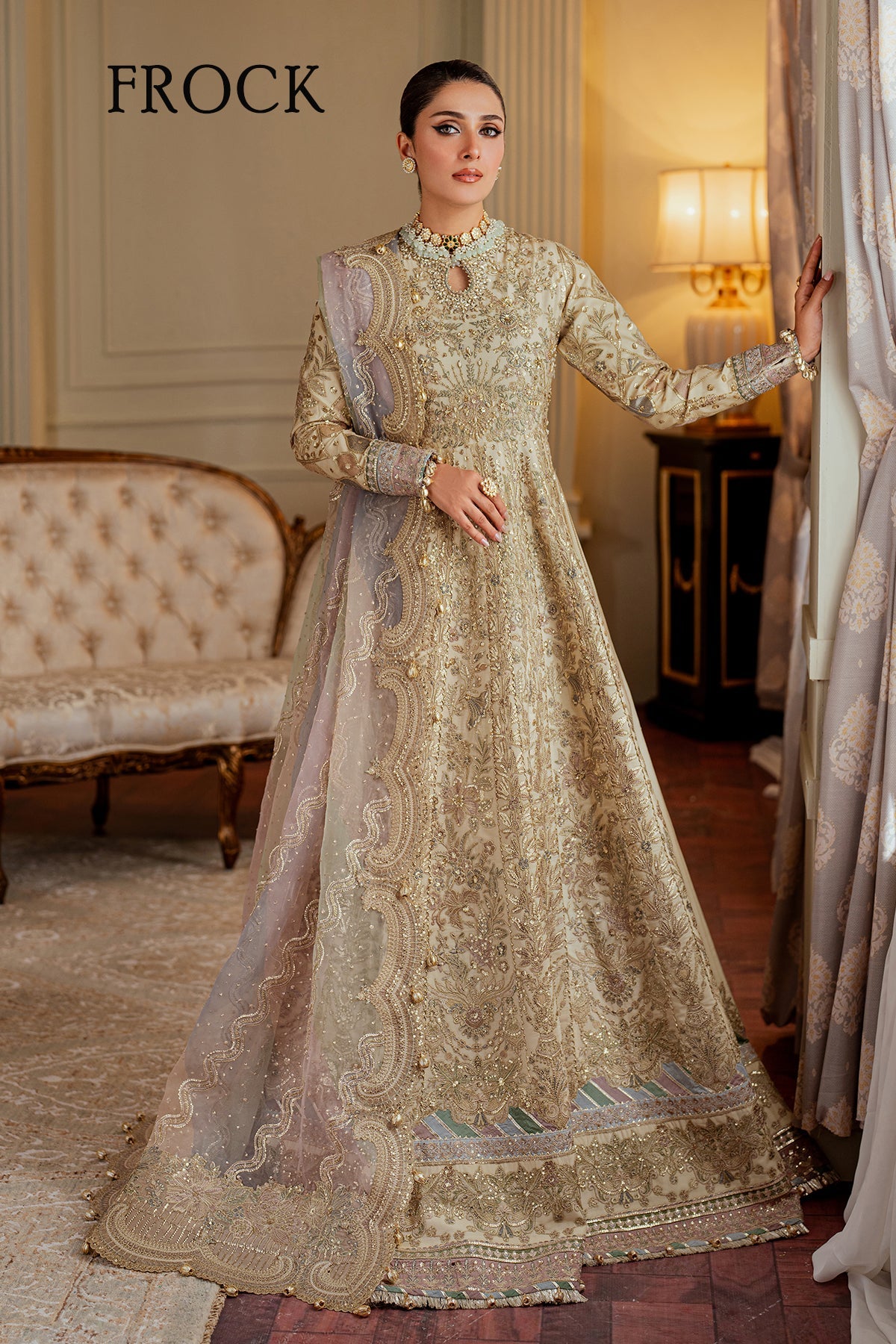 EMBROIDERED NET CH13-06 STITCHED