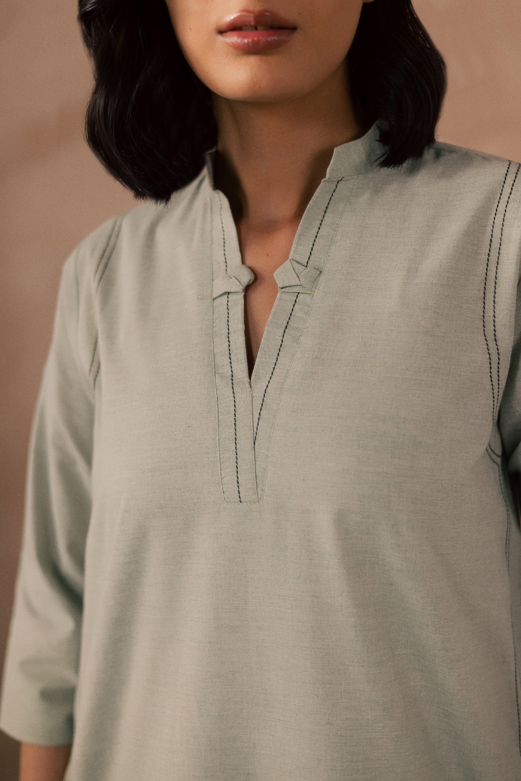 Embroidered Arabic Khaddar Shirt