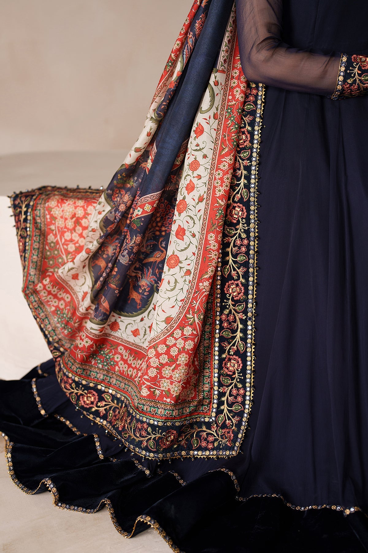 EMBROIDERED CHIFFON PR-1203