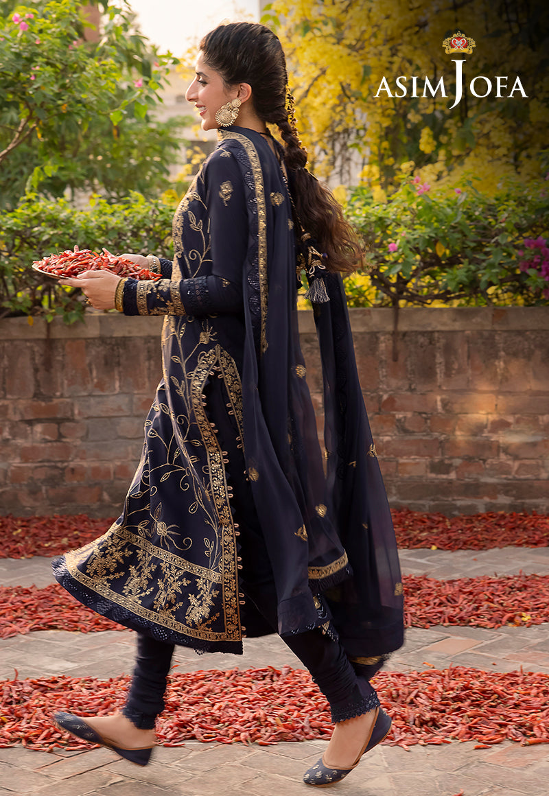 AJSW-15 EMBROIDERED LAWN SILK 3 PCS