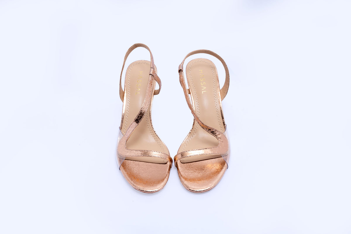 Melis Golden Strap Heel