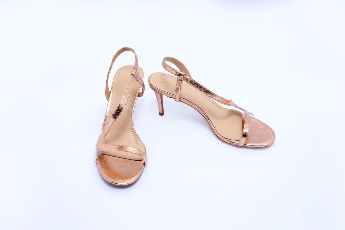 Melis Golden Strap Heel