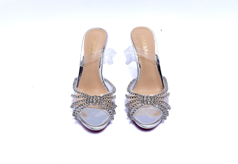 Sena Pvc Silver Crystal Heel