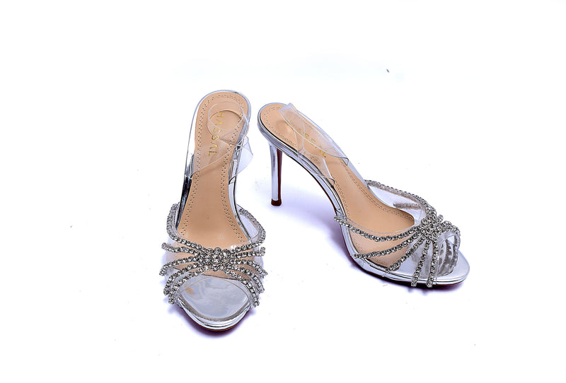 Sena Pvc Silver Crystal Heel