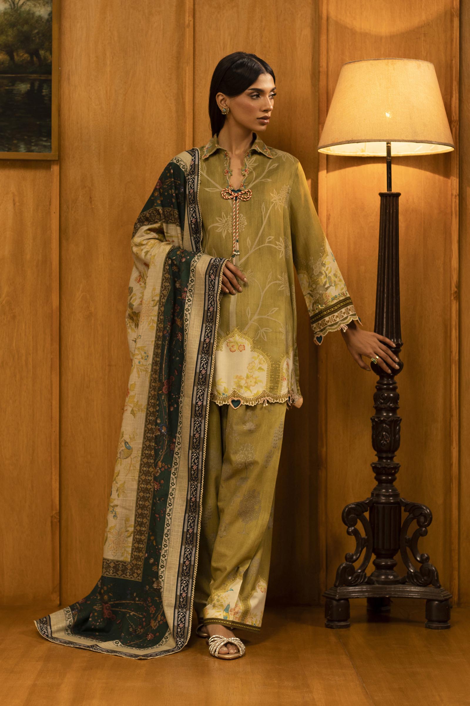 Unstitched Linen Muzlin 3 Piece Suit