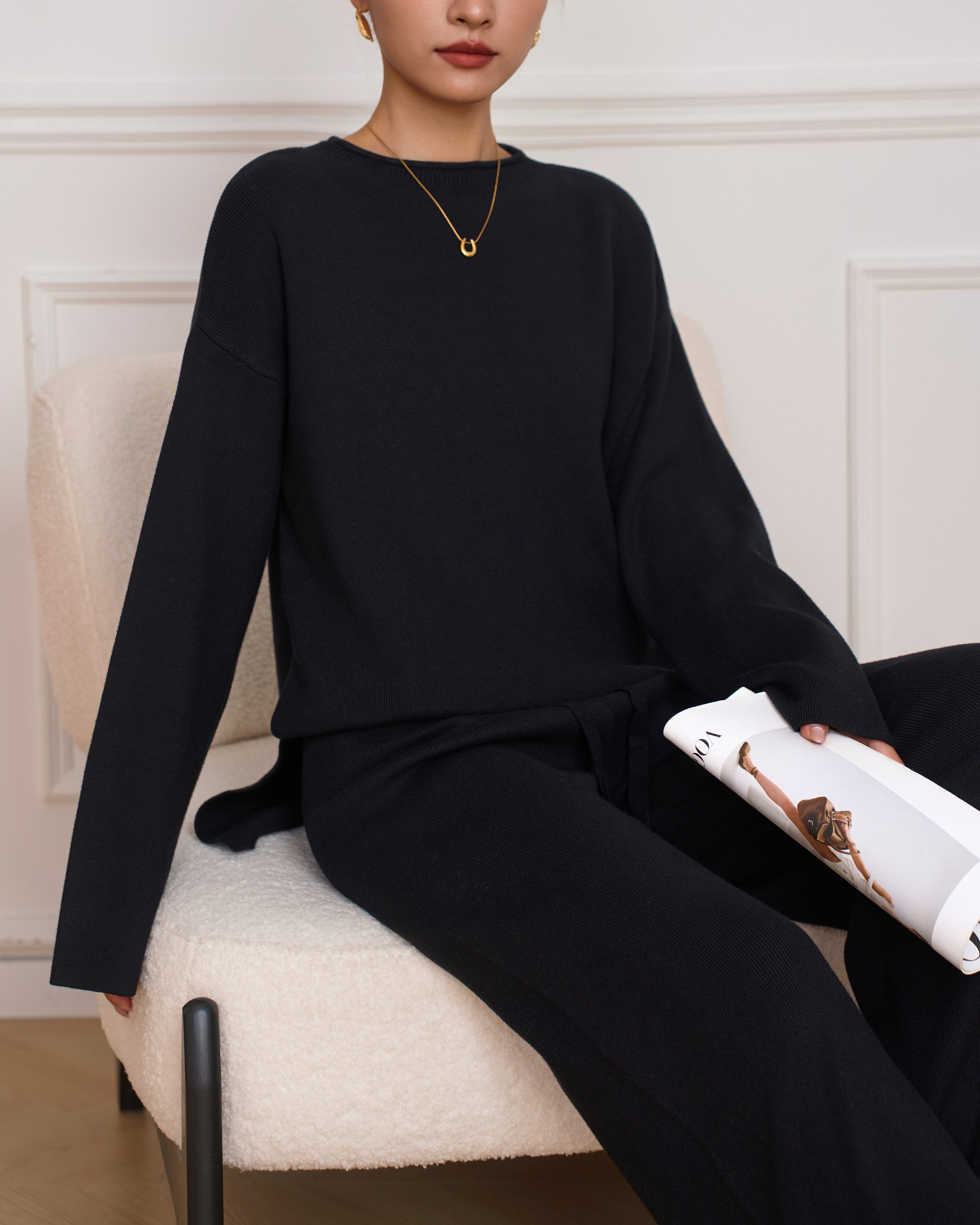 MILI KNIT SUIT BLACK