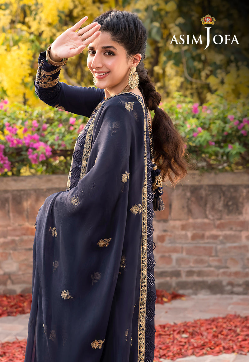 AJSW-15 EMBROIDERED LAWN SILK 3 PCS