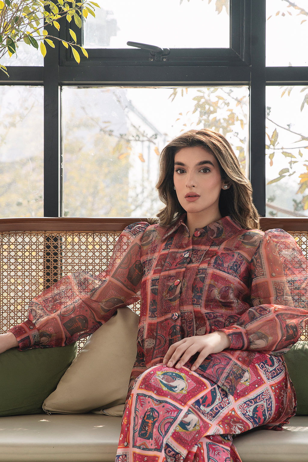 Embroidered Viscose Linen Shirt