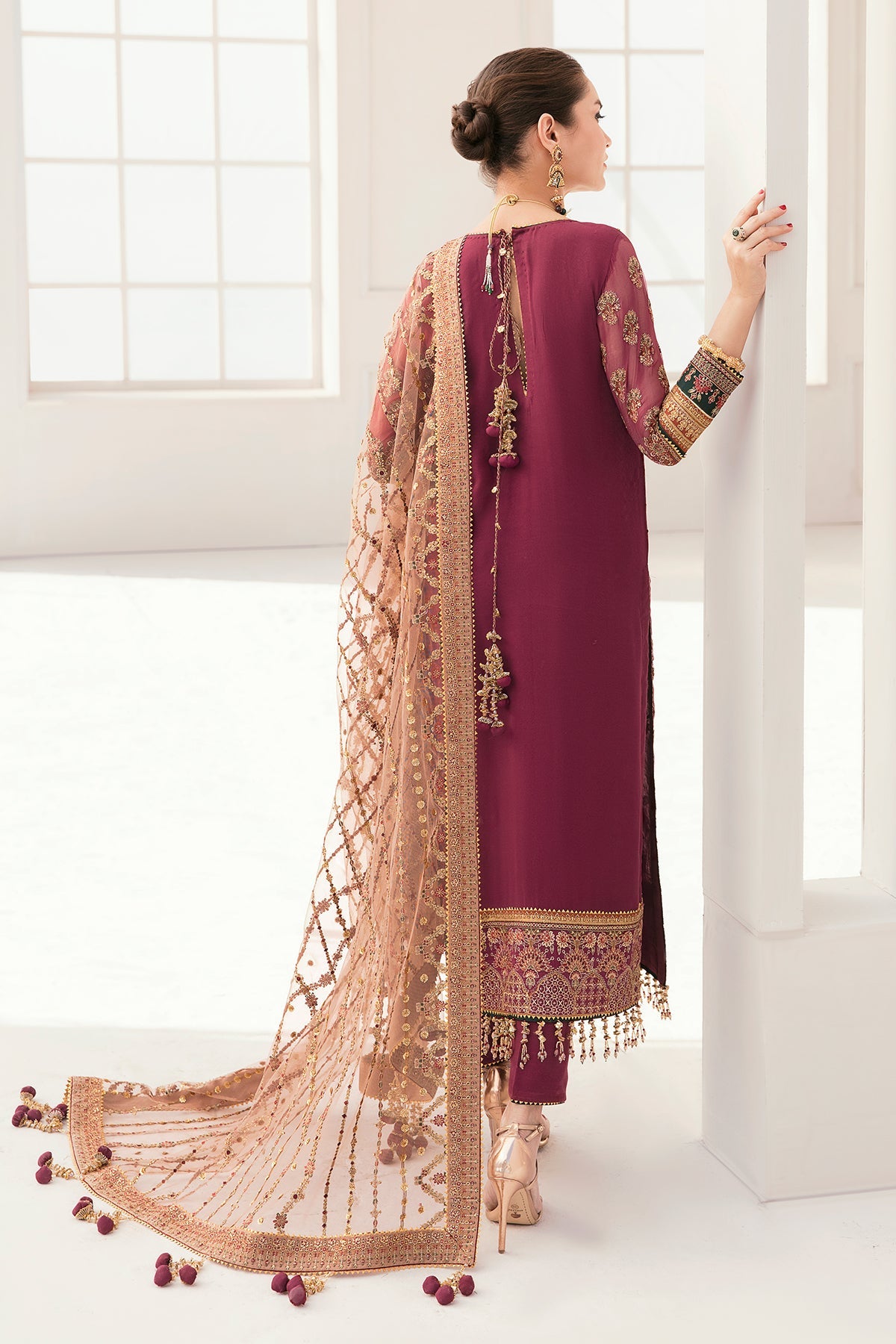 EMBROIDERED CHIFFON CH11-02 STITCHED