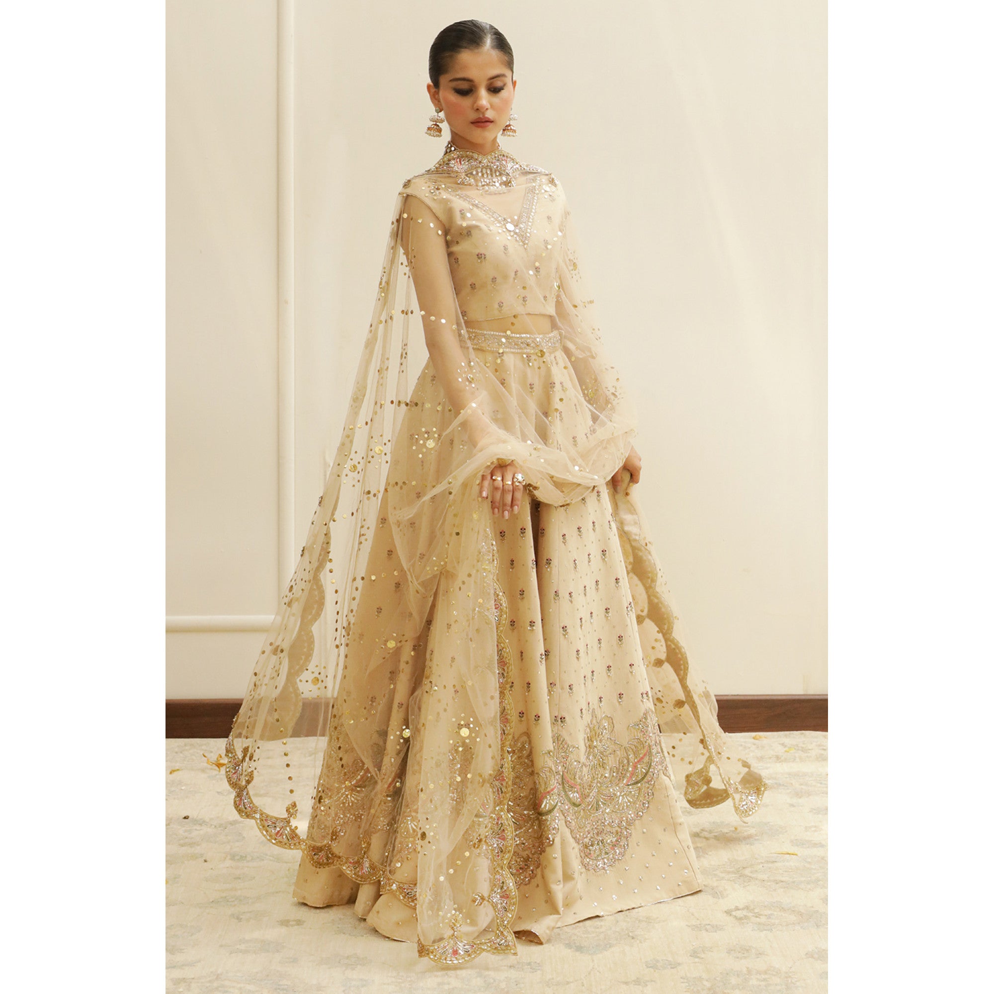 Beige Lehnga Choli