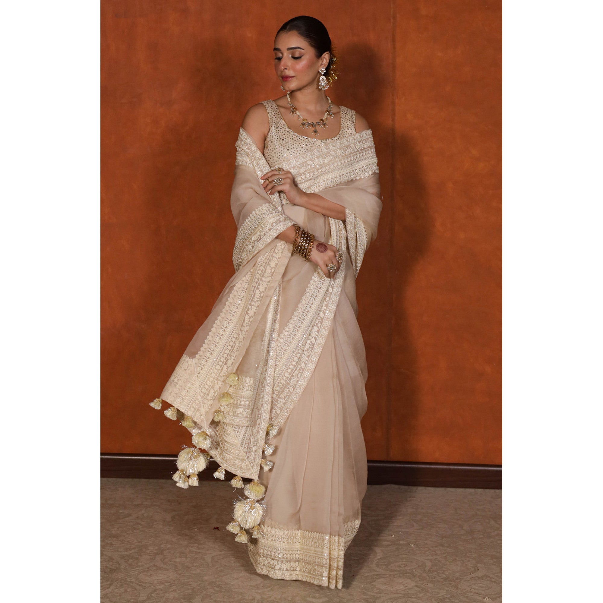 Ivory Saree
