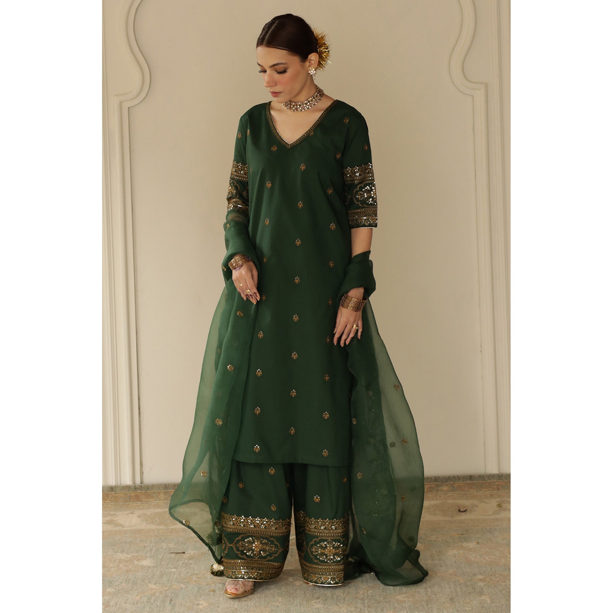 Bottle Green Outfit