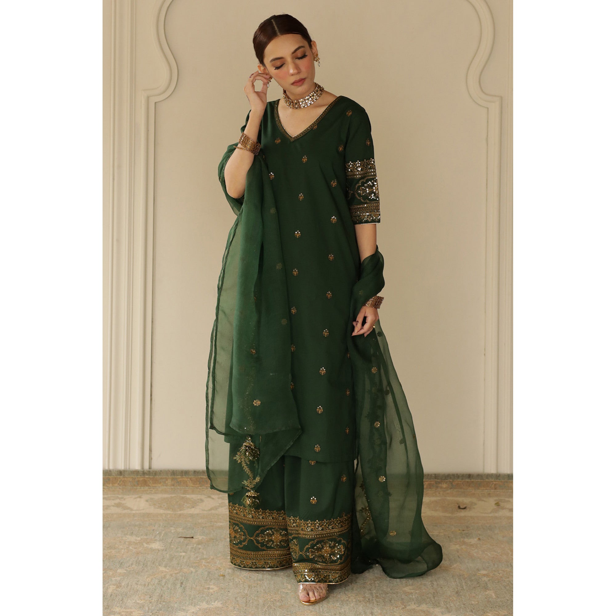 Bottle Green Outfit