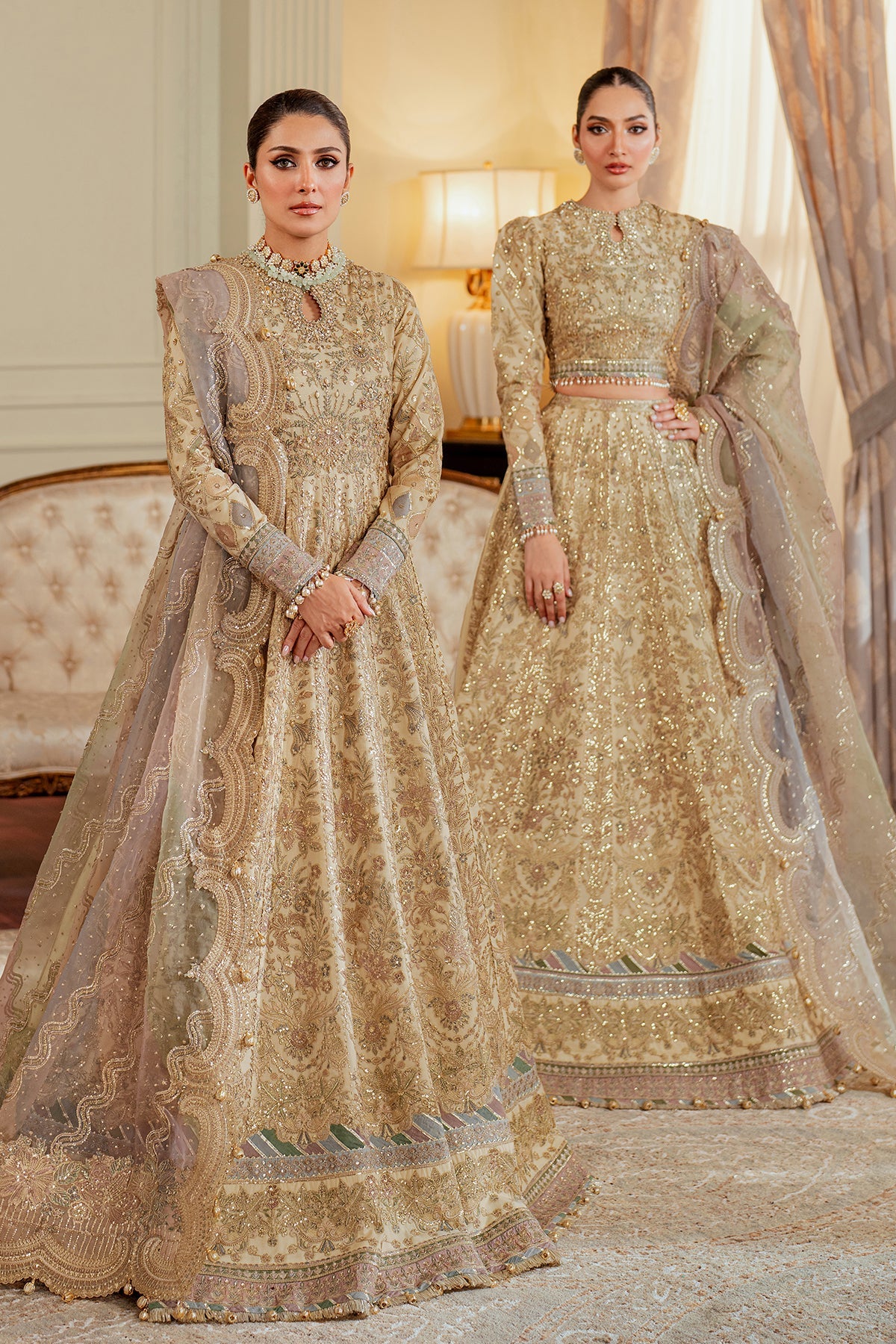 EMBROIDERED NET CH13-06 STITCHED