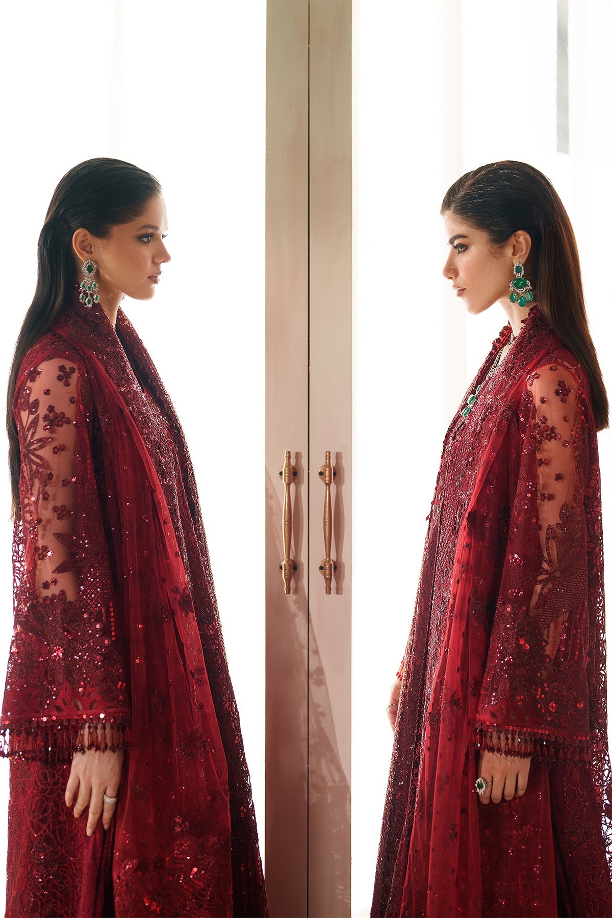 EMBROIDERED NET CH14-01 STITCHED
