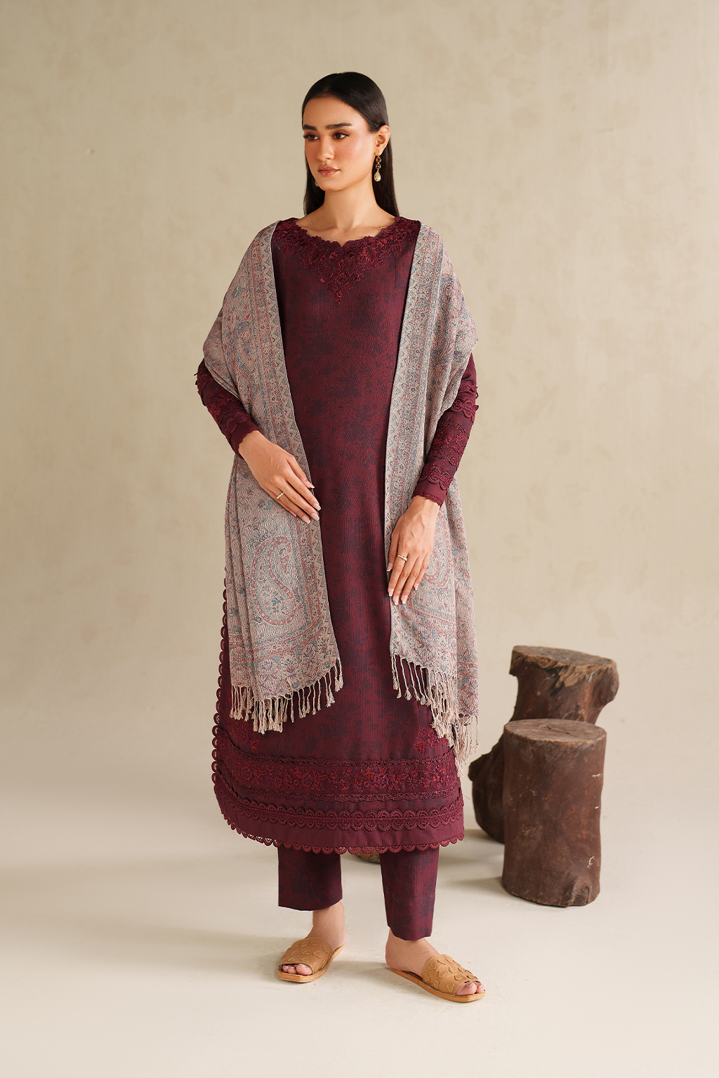 UE-590  Printed Khaddar