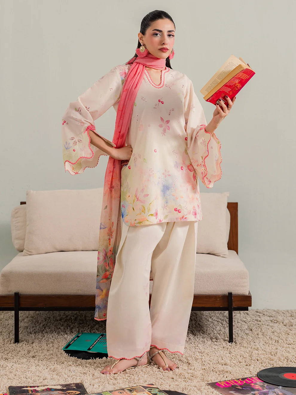 Poise - 3Pc Printkari Suit