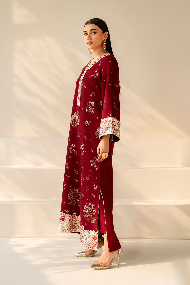 Embroidered Raw Silk Pr-1177