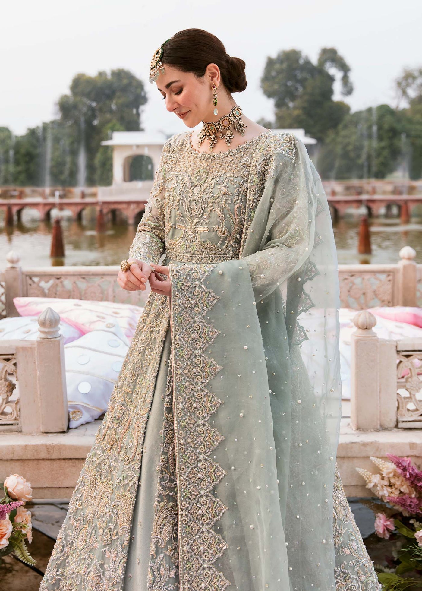 Embroidered Chiffon Fabric (2Pcs) | LF-720