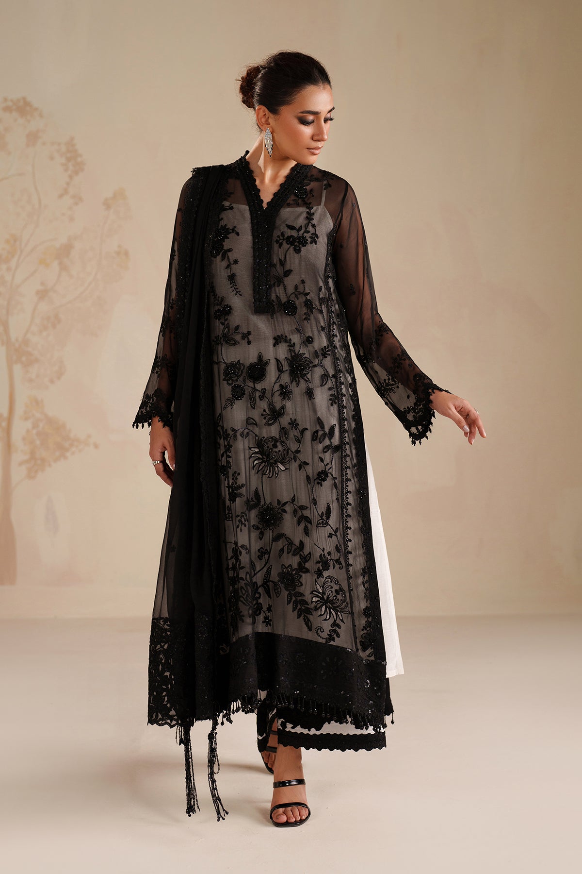 EMBROIDERED CHIFFON SF-4438
