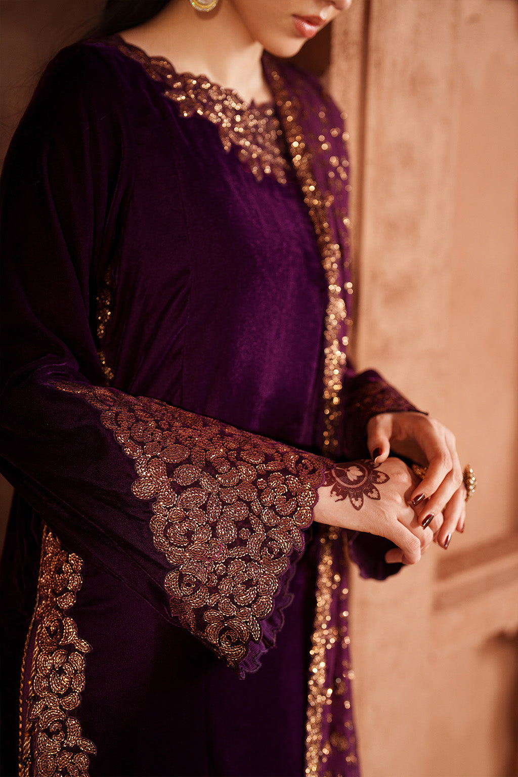 IV-57 Embroidered Velvet