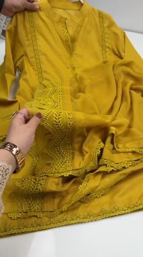 Aneelas Solid Lawn 3pc with Shalwar & Chiffon Duppata [SL-16][Dispatch Time 2 Month]