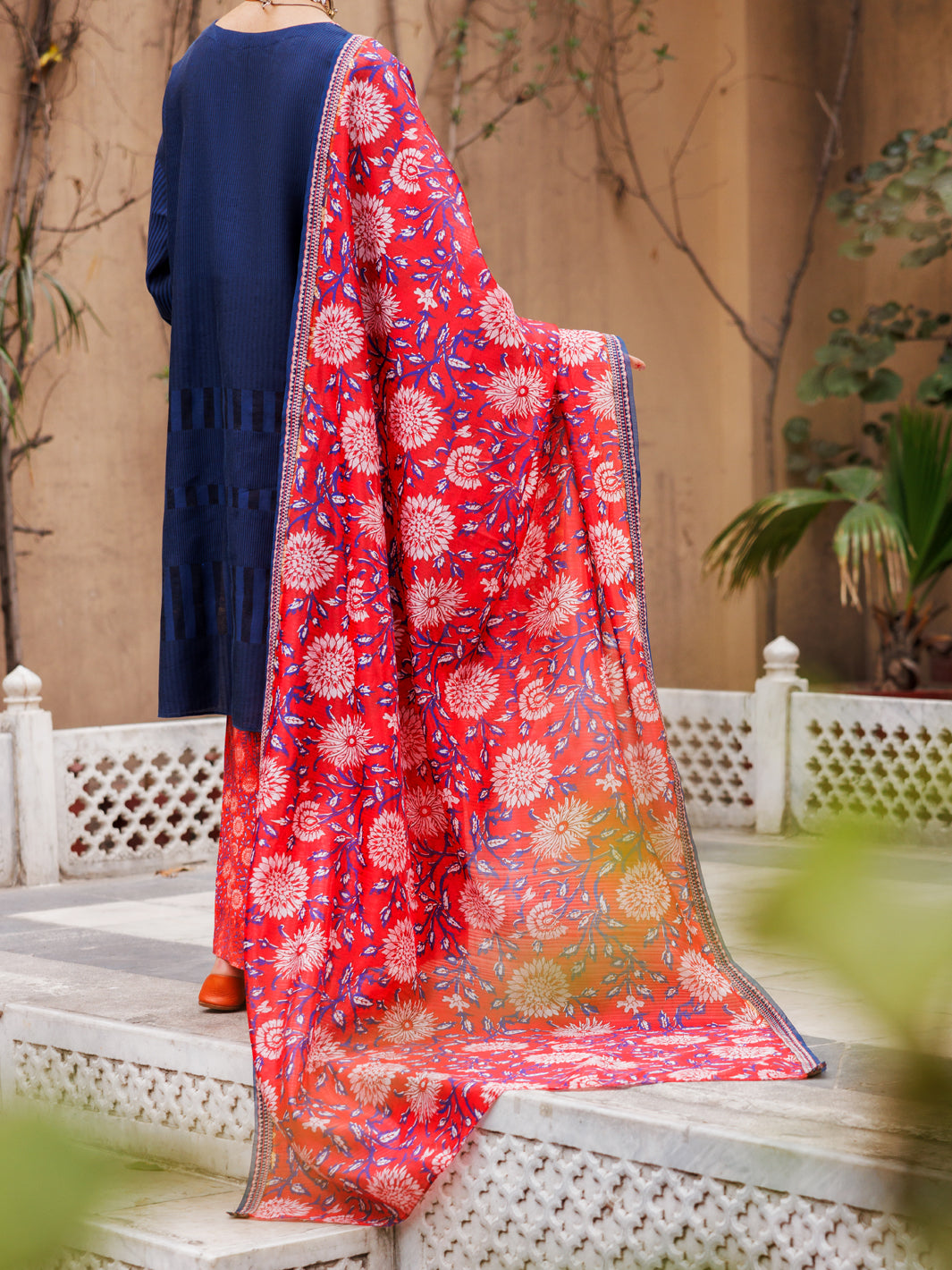 Blue Yarn Dyed 3Pc Stitched - ALP-3PS-1932