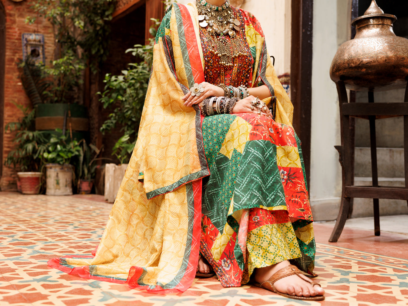 Multicolor Poly-Lawn 3Pc Stitched - ALP-3PS-1957A