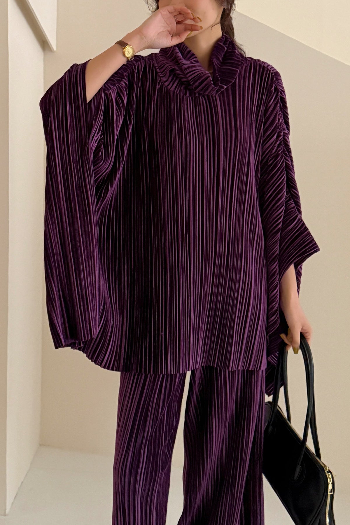 Prague Velvet Pleated Suit