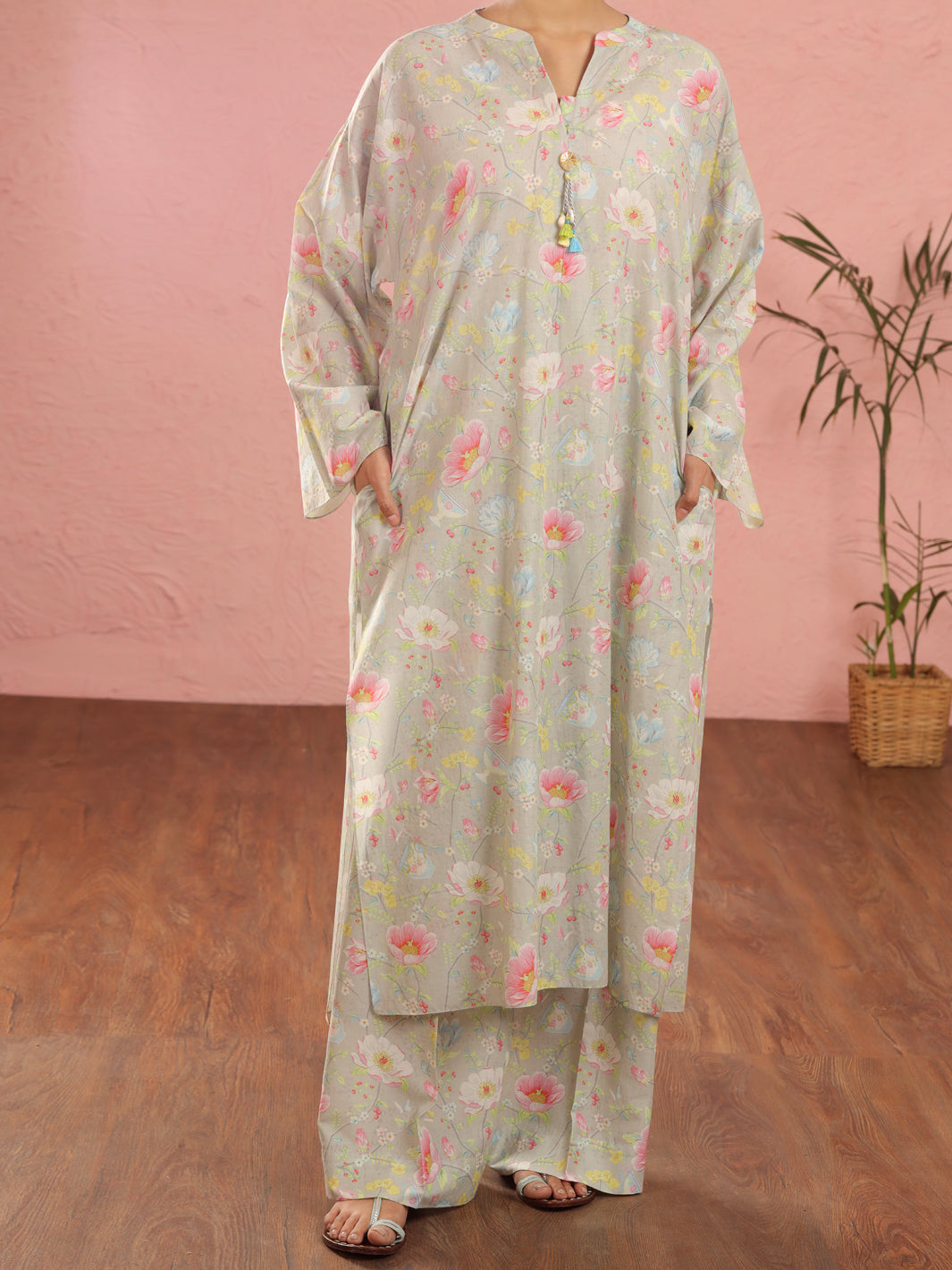 Pistachio Green Cambric 2Pc Stitched - ALP-2PS-LKS-1961