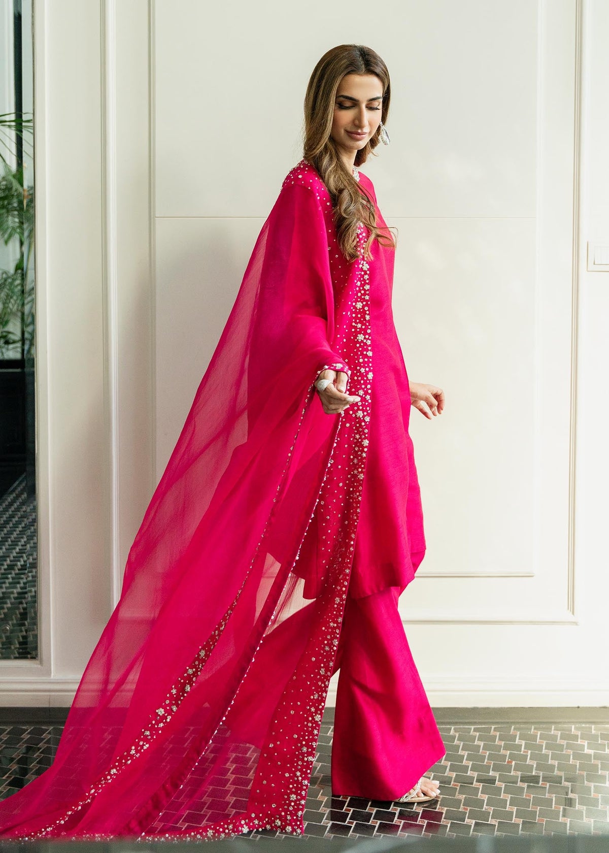 Crystal Charm  (Hotpink)