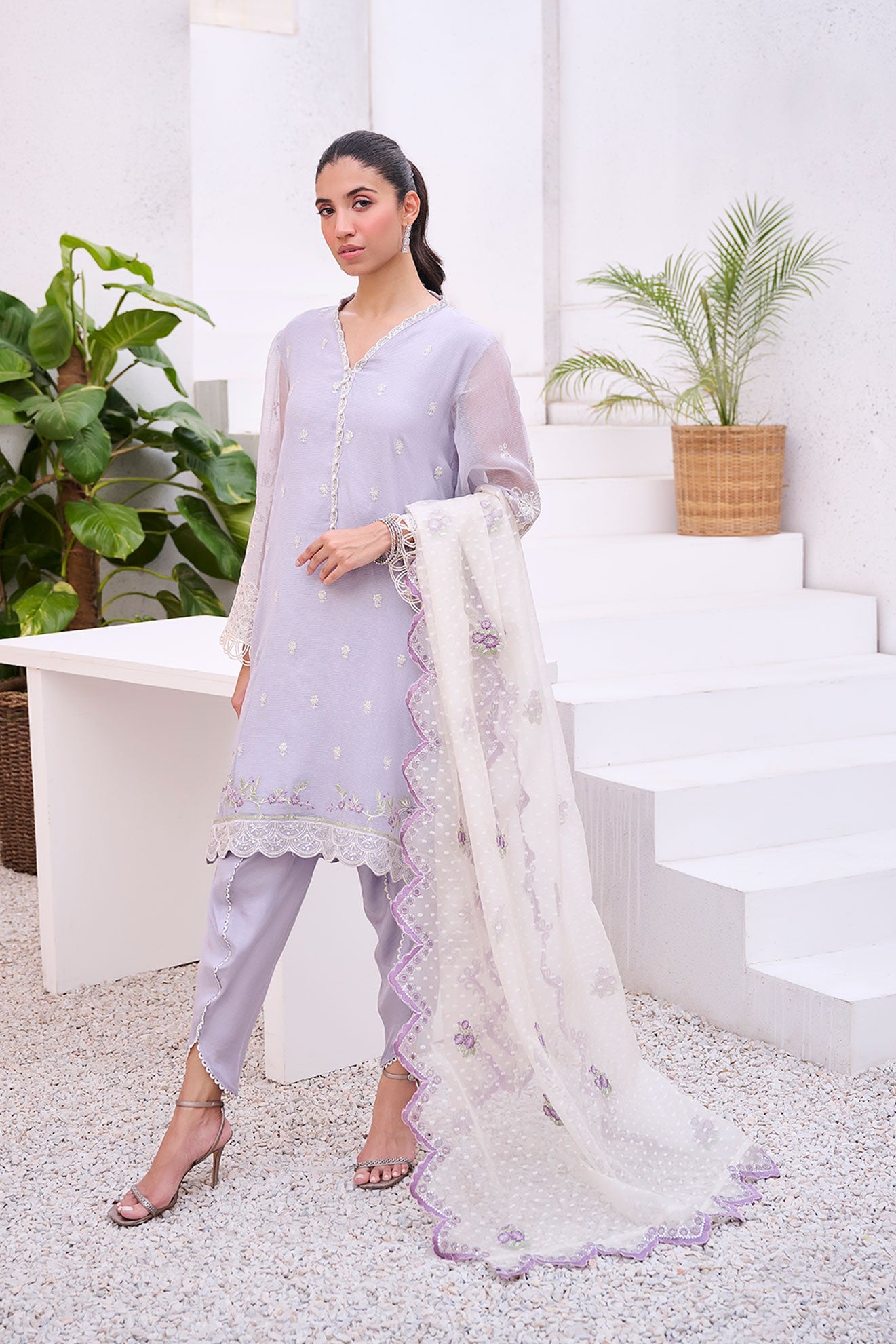 Dd-1015 L-Purple Dupatta
