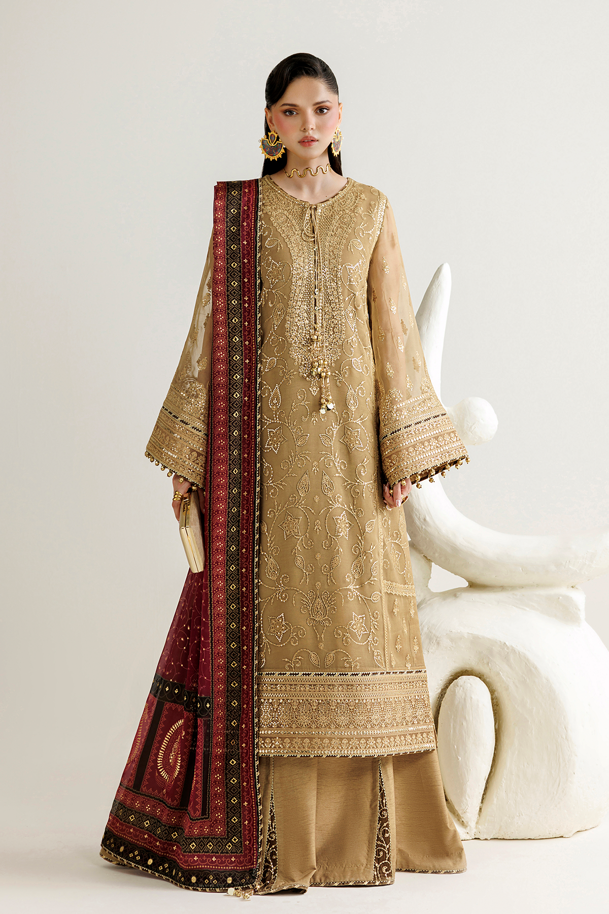 EMBROIDERED CHIFFON UC-3136