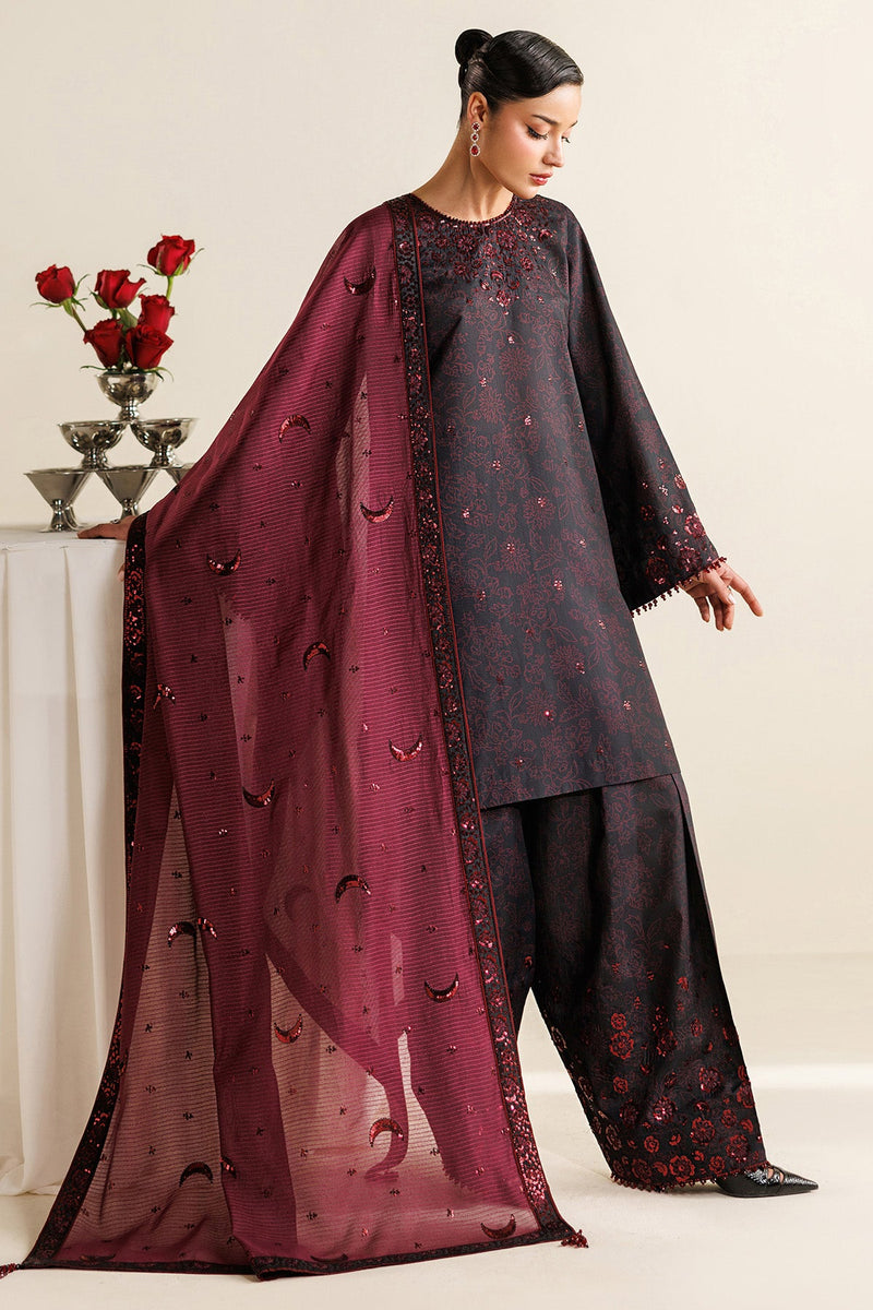 Embroidered Raw Silk Ur-7068