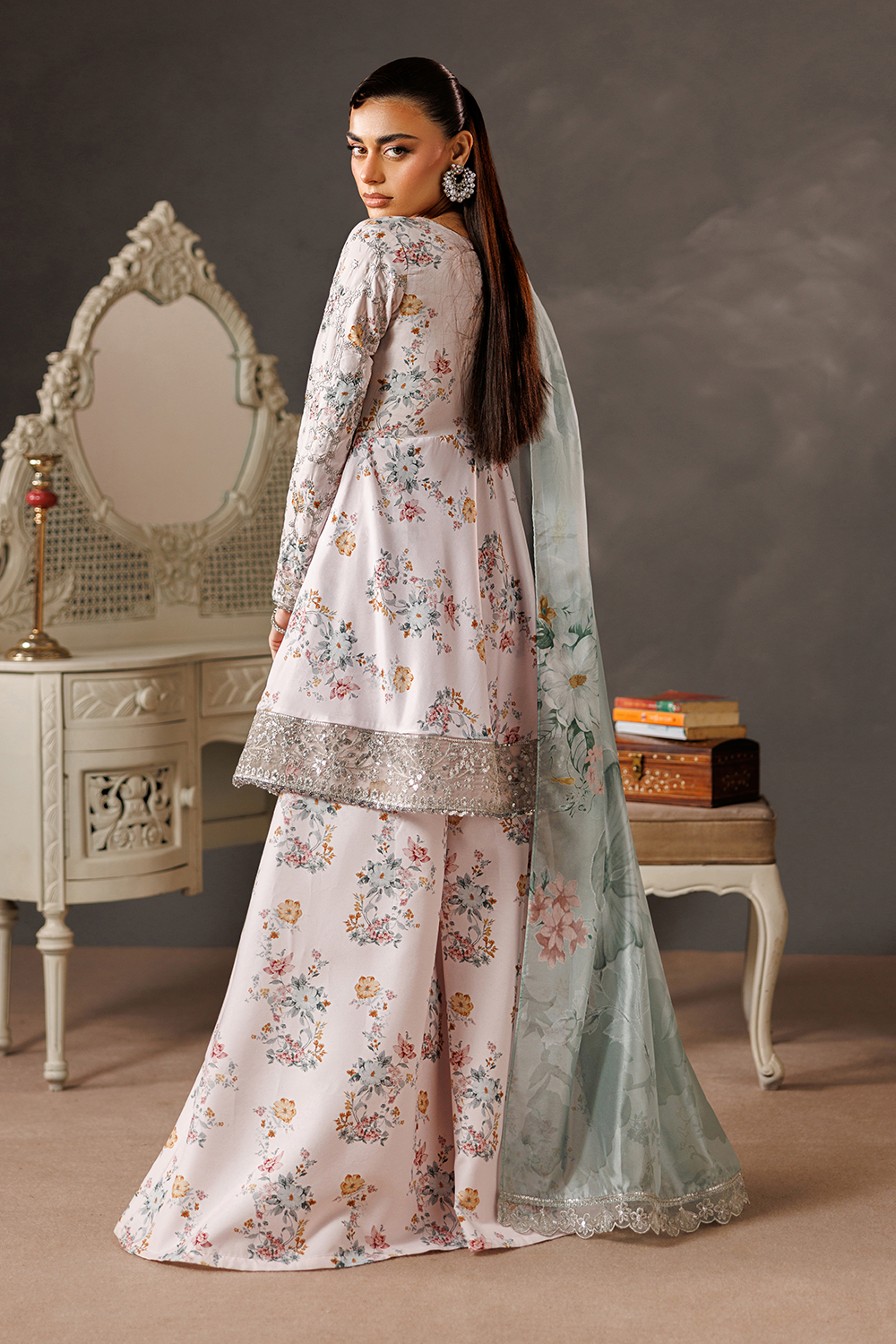 Embroidered Silk Lawn SL-26-09
